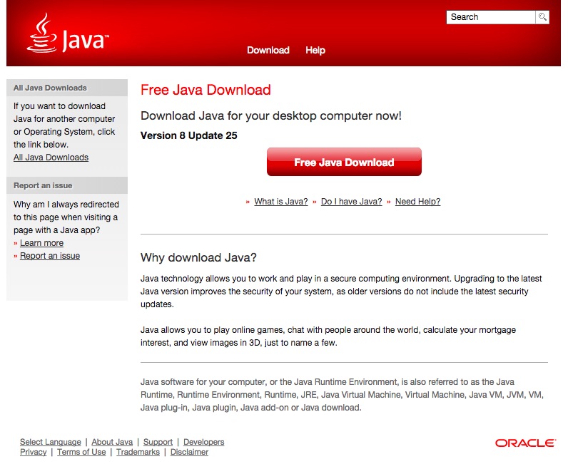 Java 1.8 download mac